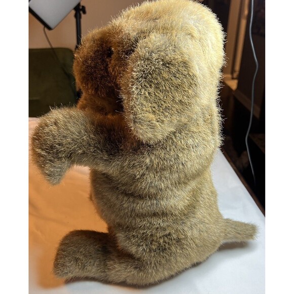 Folkmanis Folktails 2006 Sitting Brown Dog Puppet 13” Vintage Collectable - Picture 4 of 6
